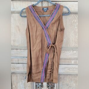 Maeve By Anthropolgie Sleeveless Wrap Top